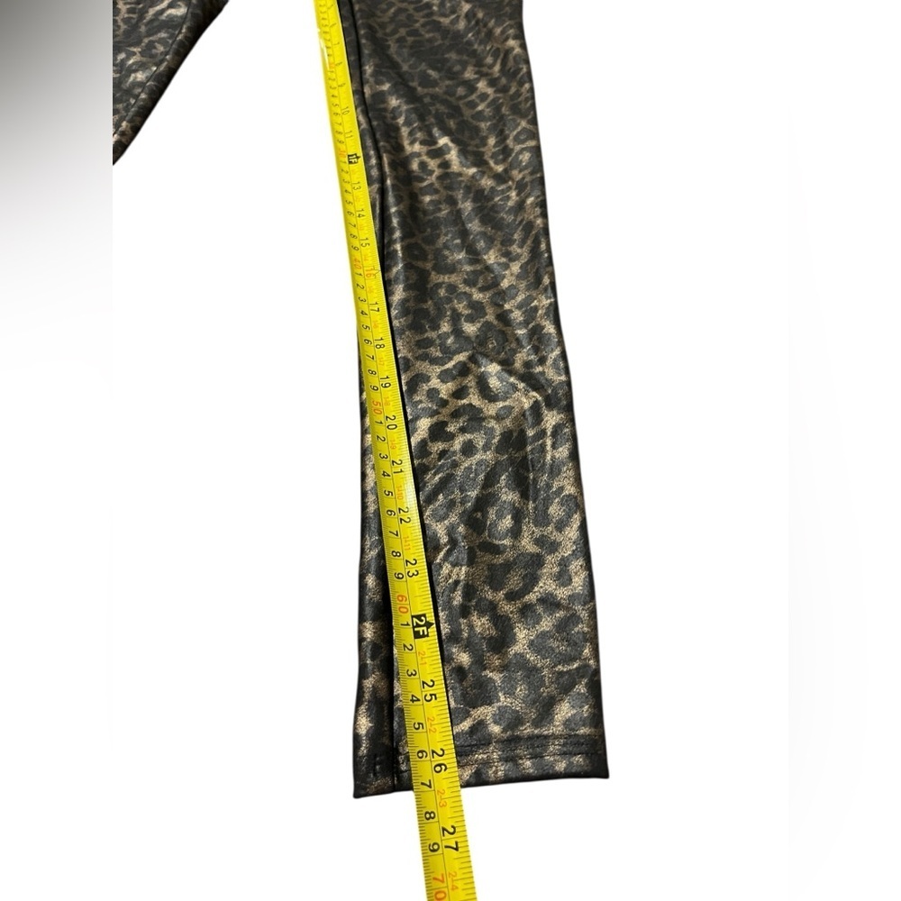 SPANX Leopard Print Faux Leather Leggings Sz S - Picture 5 of 7
